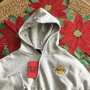 Gray Los Angeles Lakers Hoodie S